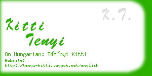 kitti tenyi business card